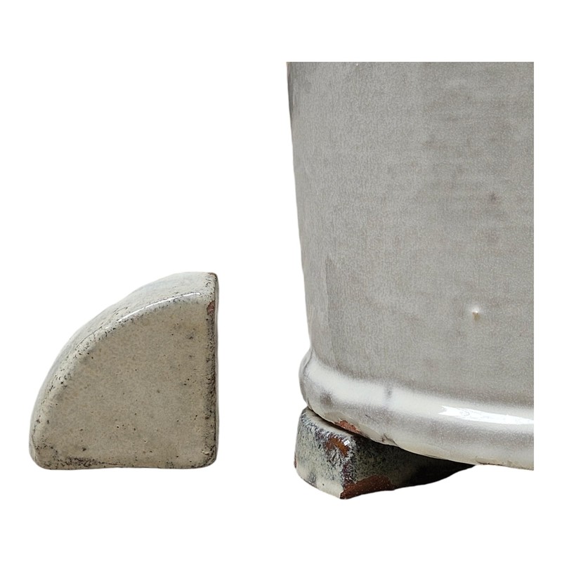 Teramico Saucer Feet for Flower Pots/Planters Blue Anthracite White Stoneware