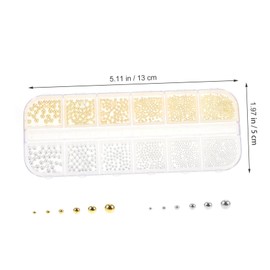 Mikinona Decorative Nail Steel Beads for Unique DIY Manicure Art Mixed Metal Charms for Elegant Nail Decoration Easy Application for Home Salon Use