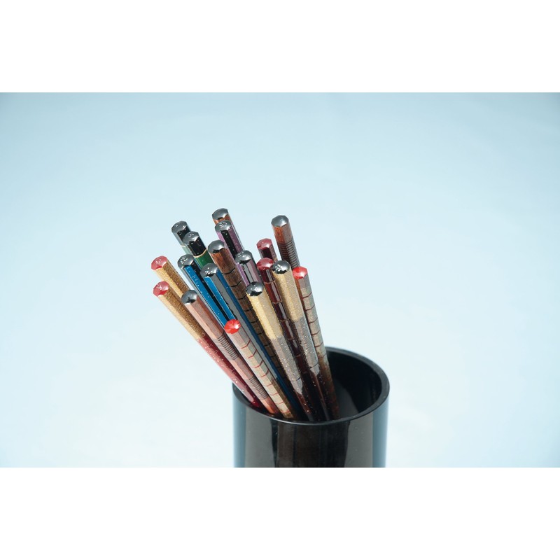 Kawai 102566 Chopsticks Dishwasher Safe Octagonal Chopsticks, Constellation, Black, 9.1