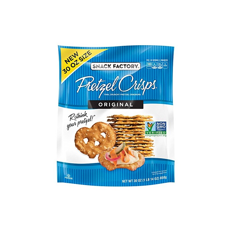 Snack Factory Original Pretzel Crisp, 30 Oz