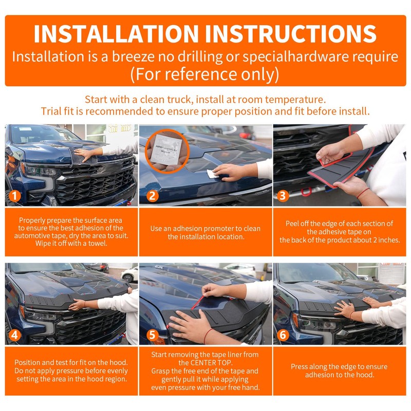 powoq Hood Deflector Compatible with 2015-2020 Ford F150 Hood Protector