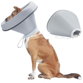 Dog Cone Collar for Large Dogs, Adjustable Soft Pet Cone for Dogs to Stop Licking Wound After Surgery, Dog Cone Alternative Pet E-Collar, Cone for Dogs After Surgical Recovery Collar