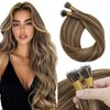 Sunny Hair Nano Bead Extensions Human Hair Dark Brown Highlight