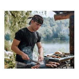 Do Rags Cooling Skull Caps, Hip Hop Hats, Pirate Hat Sweat Wicking Beanie Durags Motorcycle Head Wrap Bandana for Men Women (Vintage Skull)