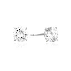 Mini White Silver Earrings (8mm) OTE117Q08QWW Size / 미니 화이트 실버 귀걸이 (8mm) OTE117Q08QWW 사이즈