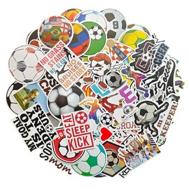 AXEN 100PCS Football Stickers Pack, Football Fans Vinyl Stickers Football Theme Decal for Laptop, Phone, Water Bottles, Computer, Flask and More