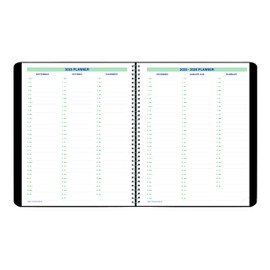 Blueline® 2026 Plan & Link™ Essential Monthly Planner, 16 Months, September 2025 to December 2026, Twin-Wire Binding, 9.25" x 7.25", Black (C1200.81T-26)