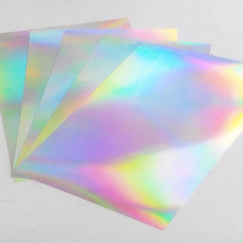 Cubic Coating Holographic Sticker Paper, A4 Size 20 Sheets Printable