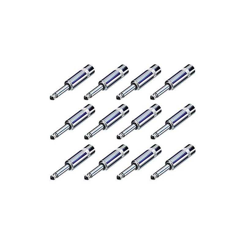 (12 Pack) Neutrik Rean NYS224 1/4" Male Connector TS Long