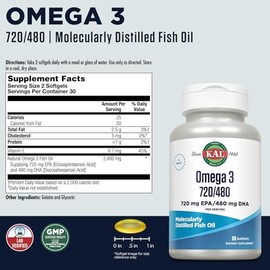 Omega 3 720/480 Kal 60 Caps by Kal