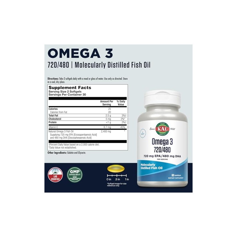 Omega 3 720/480 Kal 60 Caps by Kal