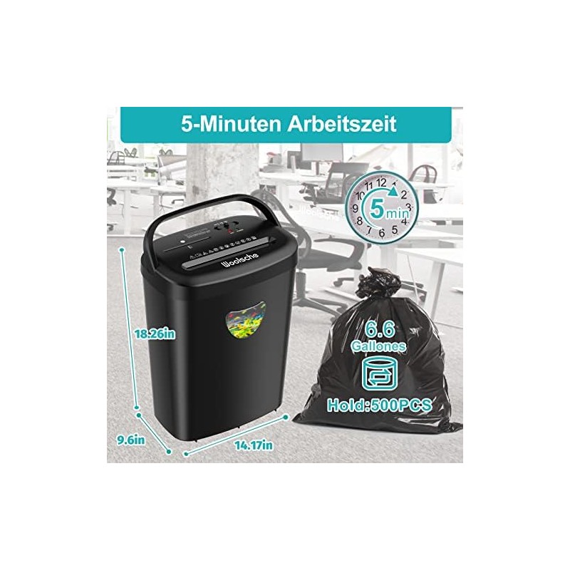 Distruggidocumenti per ufficio domestico, distruggidocumenti da 12 fogli con alto