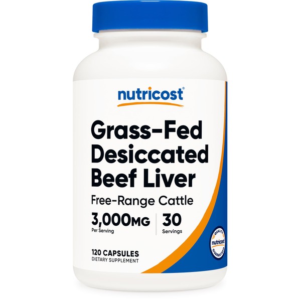 Nutricost Nutricost Grass Fed Desiccated Beef Liver Capsules 3000mg (750mg