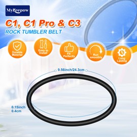 MyKEEPOW Rock Tumbler Belts Compatible with Koolstone Rock Tumbler Model C1 & C1 Pro & C3, 6 Pack