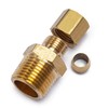 LTWFITTING Brass 1/4-Inch OD x 3/8-Inch Male NPT Compression Connector