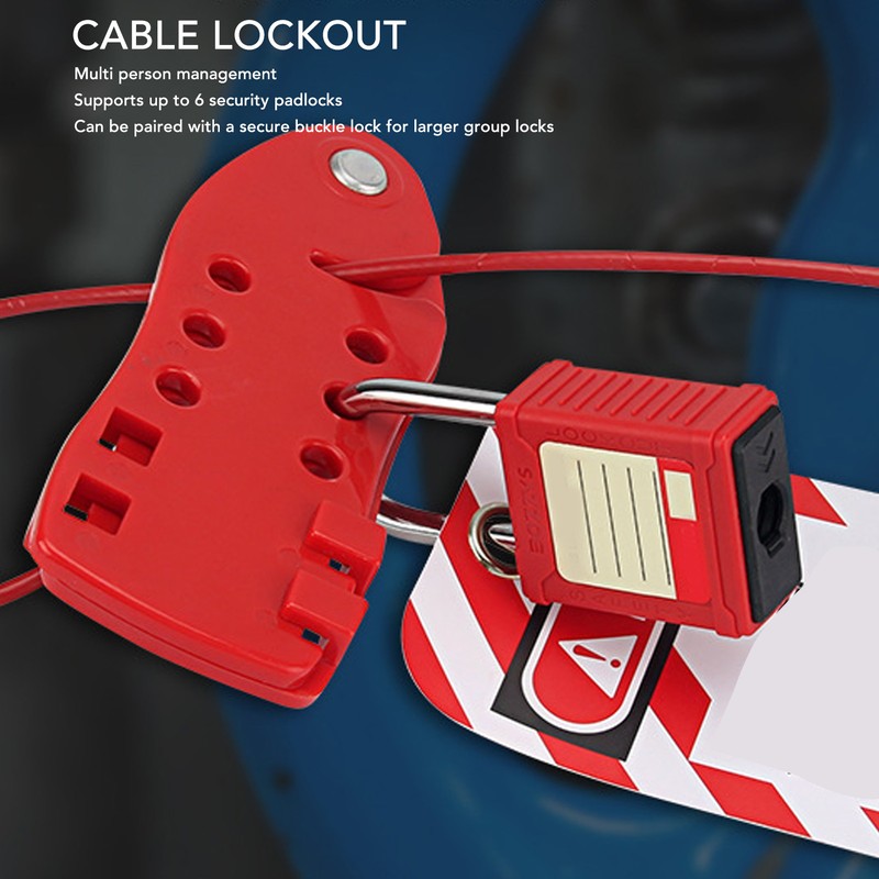Adjustable Cable Lockout Fish Shaped Stainless Steel Safety Cable Lock