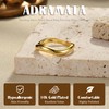 Adramata Ring 925 Silver Women's 14K Gold-Plated Engagement Ring Wedding