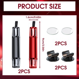 TASSFROO 2 Stück 2 in 1 Gurtschneider Notfallhammer, Notfallhammer Auto mit Gurtschneider Car Safety Nothammer Auto fürs Auto und Bus, Multifunktional Gurtschneider Notfallhammer (Schwarz, Rot)