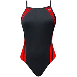 The Finals Youth Women's Splice Butterfly Back Swimsuits, Black/Red, Size 22