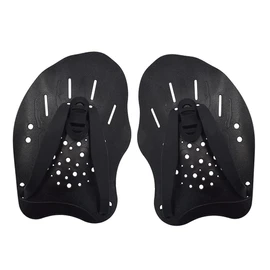 WANGCL 1 Pair Swimming Paddles, Training Hand Paddles, Lightweight and Fast, Easy to Disassemble, Swimming Aids for Adults and Children, Black