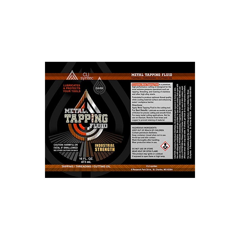 Premium Metal Tapping Fluid - 16 FL. OZ. Threading and