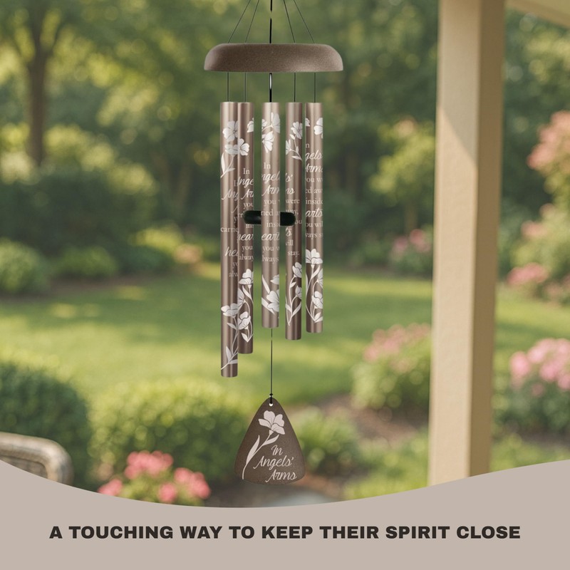 Carson 30" 'Angels' Arms' Memorial Wind Chime- Garden/Patio/Porch Outdoor Decor