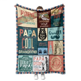 Treeswift Papa Bear Throw Blanket Papa Bear Gifts for Grandpa Birthday Gifts for Grandpa Papa from Grandkids for Papa Grandpa from Granddaughter Grandson