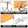 Pack of 3 stinger hooks with leader system (S, M,