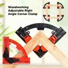 30°‑90° Woodworking Adjustable Corner Clamp Wood Right Angle Frame Clamp