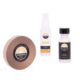 Hair Replacement Kit - Sunshine Hair Tape Roll, Bonding White Wig Glue, Ultimate Alcohol Residue Remover
