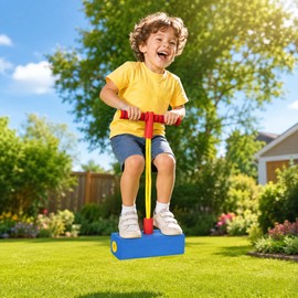 Foam Pogo Jumper Set for Kids Ages 3+ – 3-Pack Squeaky Indoor & Outdoor Jumping Toys with Stretchy Handles