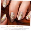 Baluue 5 Boxes Nail Art Charms Gold Stars Moon Manicure