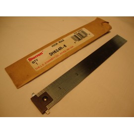 Starrett DH604R-6 6" Spring-Tempered Steel Rule with Inch Graduations, Graduations at 8ths, 16ths, Quick-Reading 32nds, 64ths