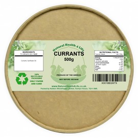 Natural Health 4 Life Dried Currants 500 g in Kraft Paper Tub (1 tub) Produce of Greece