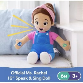 Ms. Rachel Speak & Sing Cuddle & Comfort Doll 16” Cute Toddler Toy Brand New