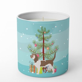 Caroline's Treasures BB2908CDL Grand Basset Griffon Vendeen Merry Christmas Tree 10 oz Decorative Soy Candle Nature Soy Wax Essential Oil Home Decor Ideal for Bedroom Kitchen Bath Office Gift, 10 oz