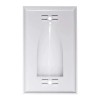 OSD Audio Pass Through Wall Plate Single Gang, White