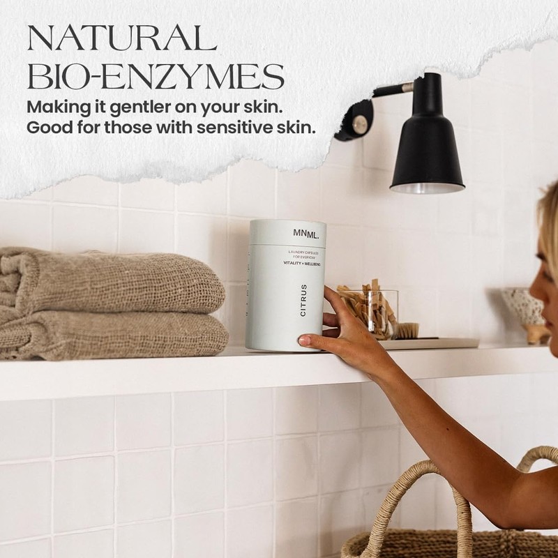 MNML Citrus Laundry Pods designed for Vitality & Wellbeing, Eco-Friendly