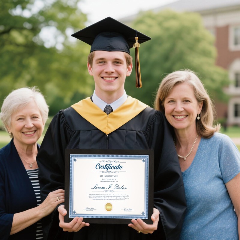 Hongkee 8.5x11 Diploma Frame with Tempered Glass, Multi Certificate 8.5