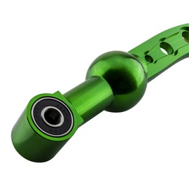VMS RACING Dual Bend SHORT THROW SHIFTER in GREEN CNC Aluminum Compatible with Honda Civic CX LX DX EX Si CRX CTR iTR VTEC V-TEC LS GS GSR 2DR 4 DR 2 4 Door Coupe Hatchback HB JDM 88-00