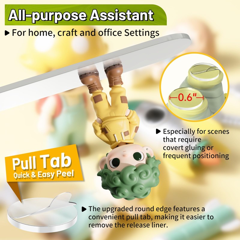 PHIXBEAR Upgraded 360Pcs Double Sided Tape Sticky Dots with Pull