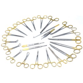 AAProTools Gold Premium German Grade 82 Pcs Veterinary Instruments Set - All in ONE