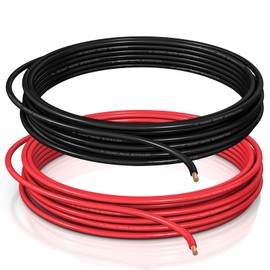 Yinaolan FLRY B Vehicle Cable 2.5 mm² Asymmetric Car Cable Stranded Wire Cable Flexible Copper Cable Black + Red 2.5 mm² -20 m
