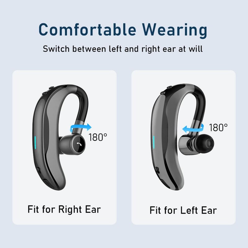 Sungive Bluetooth Headset,V5.3 Wireless Earpiece with Noise Canceling Mic for