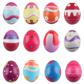 Hillylolly Easter Eggs Stress Ball Pack of 12 Anti-Stress Balls Adults Children Anti-Stress Ball Kneading Ball Crushing Ball for Children Adults Anti Stress Balls Easter Party Gifts Decoration