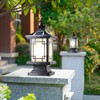 PTOUG LED Solar Post Light Outdoor, Aluminum Fence Post Cap