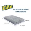 Elite Silver Scrubber Sponge, 6 Pack, Non Scratch, Sponges for