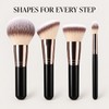 Professional Makeup Brush Set with Soft Fluffy Bristles for Foundation,