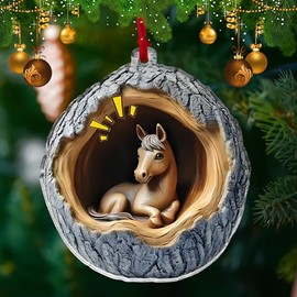 Animal Ornaments for Christmas Tree, Christmas Ornaments 2025 Forest Animals Little Animals Acrylic Hanging Decoration Gift for Animal Lovers