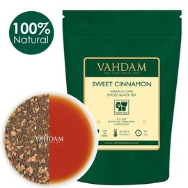 VAHDAM, Cinnamon Masala Chai Tea (100 Cups) ​| 100% NATURAL SPICES | Ancient Cinnamon Tea Recipe | Spiced Chai Tea Loose Leaf | Brew Hot Tea, Iced Tea or Chai Latte | Black Tea | 7oz